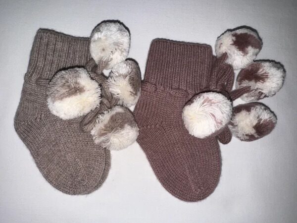 Набор носков для малышей Tendresse Wool с бумбонами
